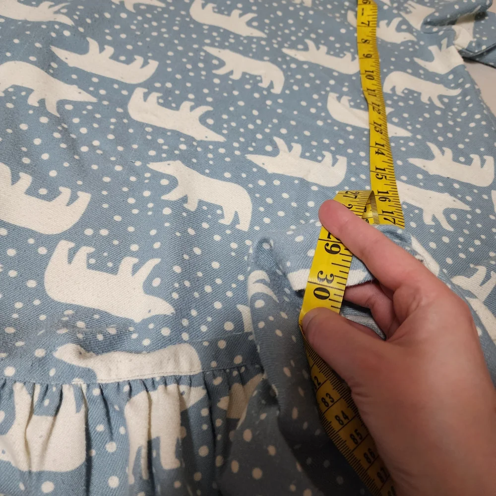 Hanna Andersson Blue Polar Bear Flannel Nightgown